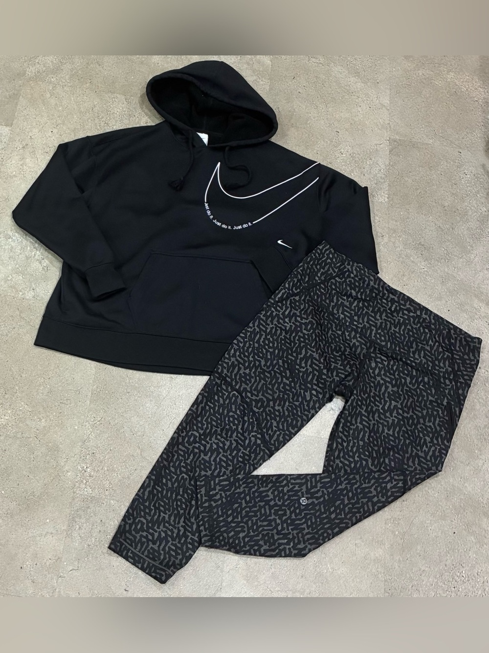 Women’s NIKE/LULULEMON Hoodie Sweatshirt & Leggings, sz 12